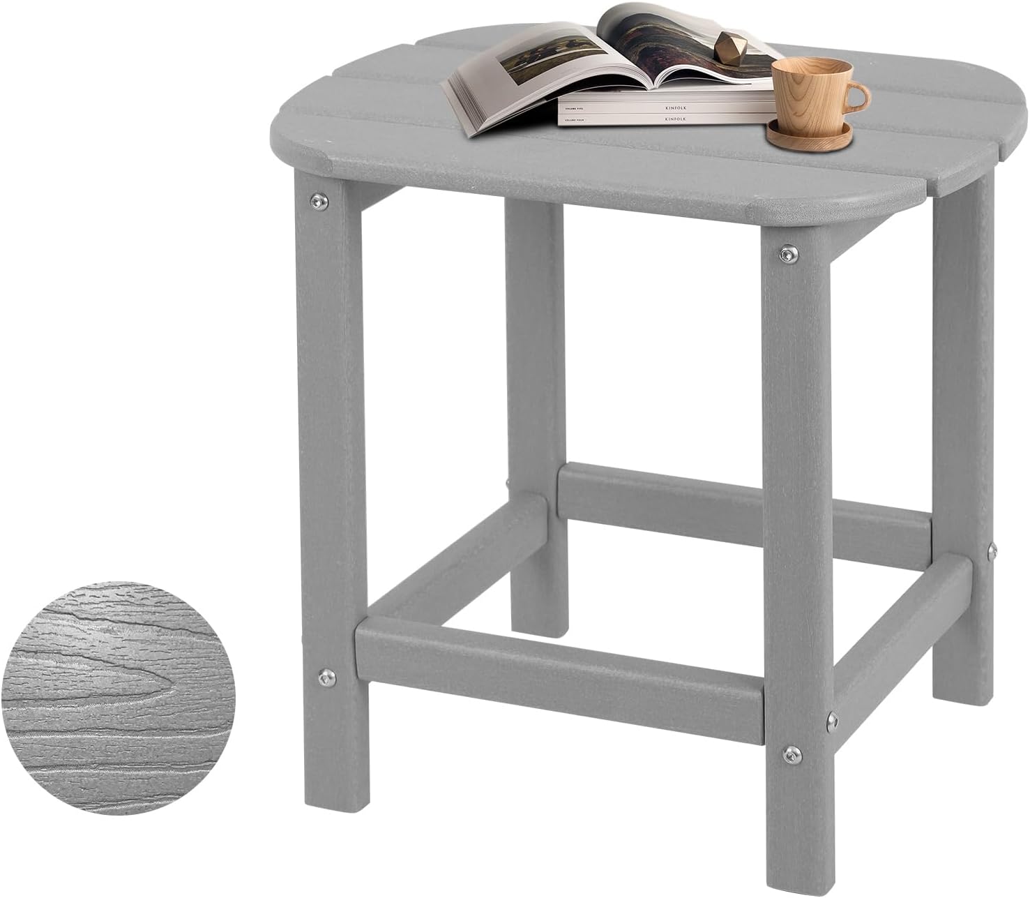 Hdpe Outdoor Adirondack Side Table for Patio and Garden Use