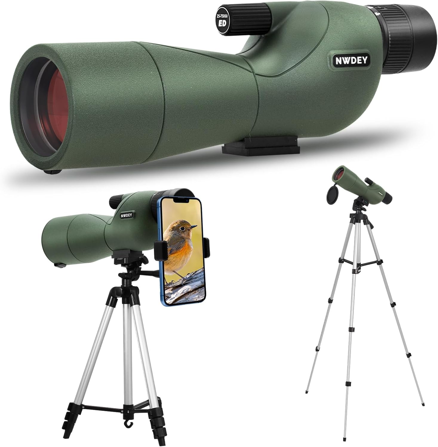 25-75X60 Spotting Scope for Birding and Target Shooting