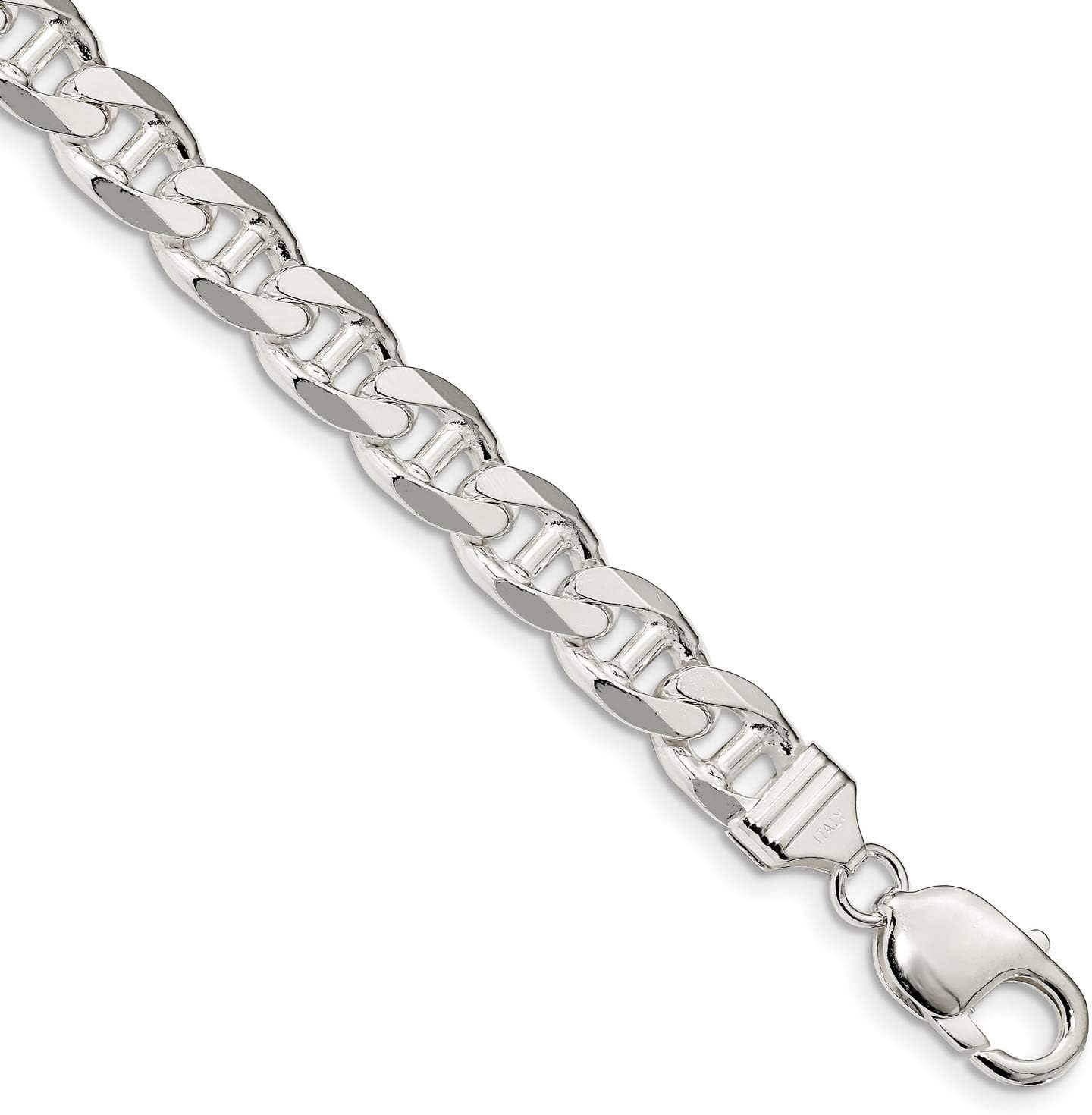 Genuine .925 Sterling Silver Miami Cuban Anchor Chain Necklace