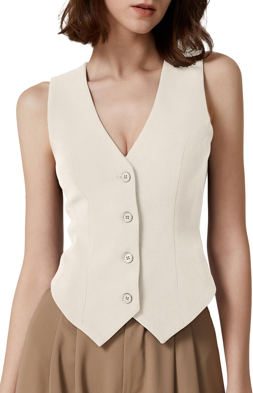 Stylish QINSEN Womens V Neck Vest Top for Any Occasion