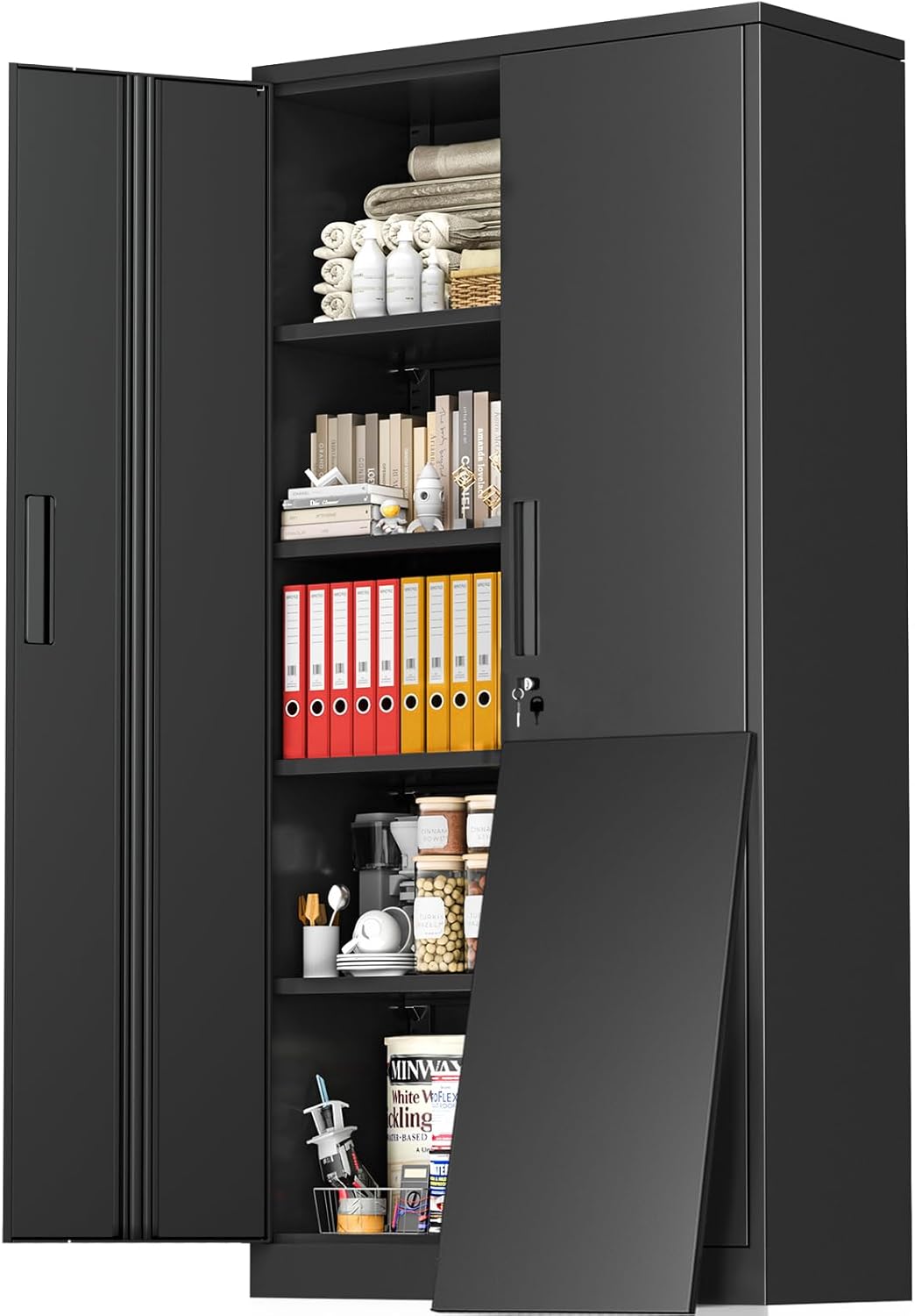 Greenvelly Metal Storage Cabinet with Lock for Home Office