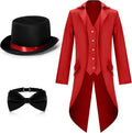 Geyoga Steampunk Mens Tailcoat Jacket Costume Set - Victorian Style