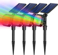 Solar Spot Lights Outdoor Colored LED Spotlight 4 Pack - Festive