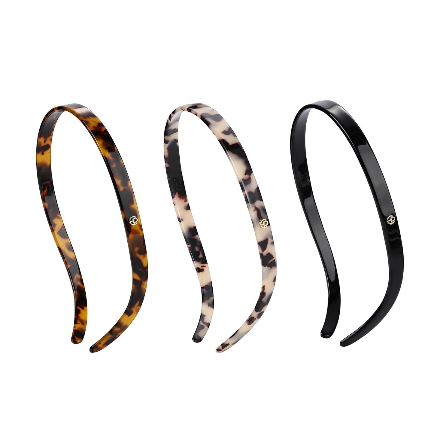 Stylish Hairband Designed for Eyewear - 3PCS Tortoise Amber Black