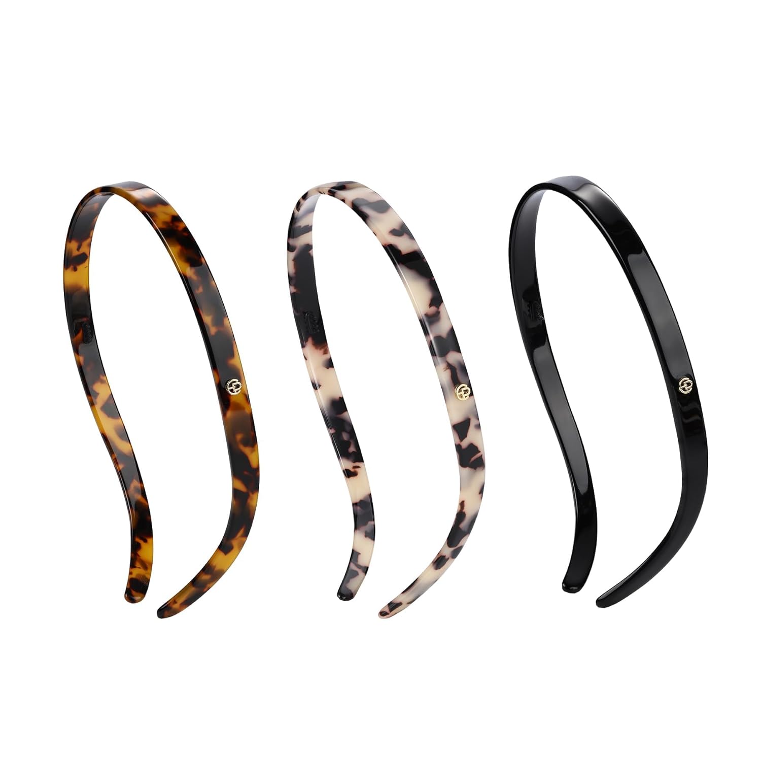 Stylish Hairband Designed for Eyewear - 3PCS Tortoise Amber Black