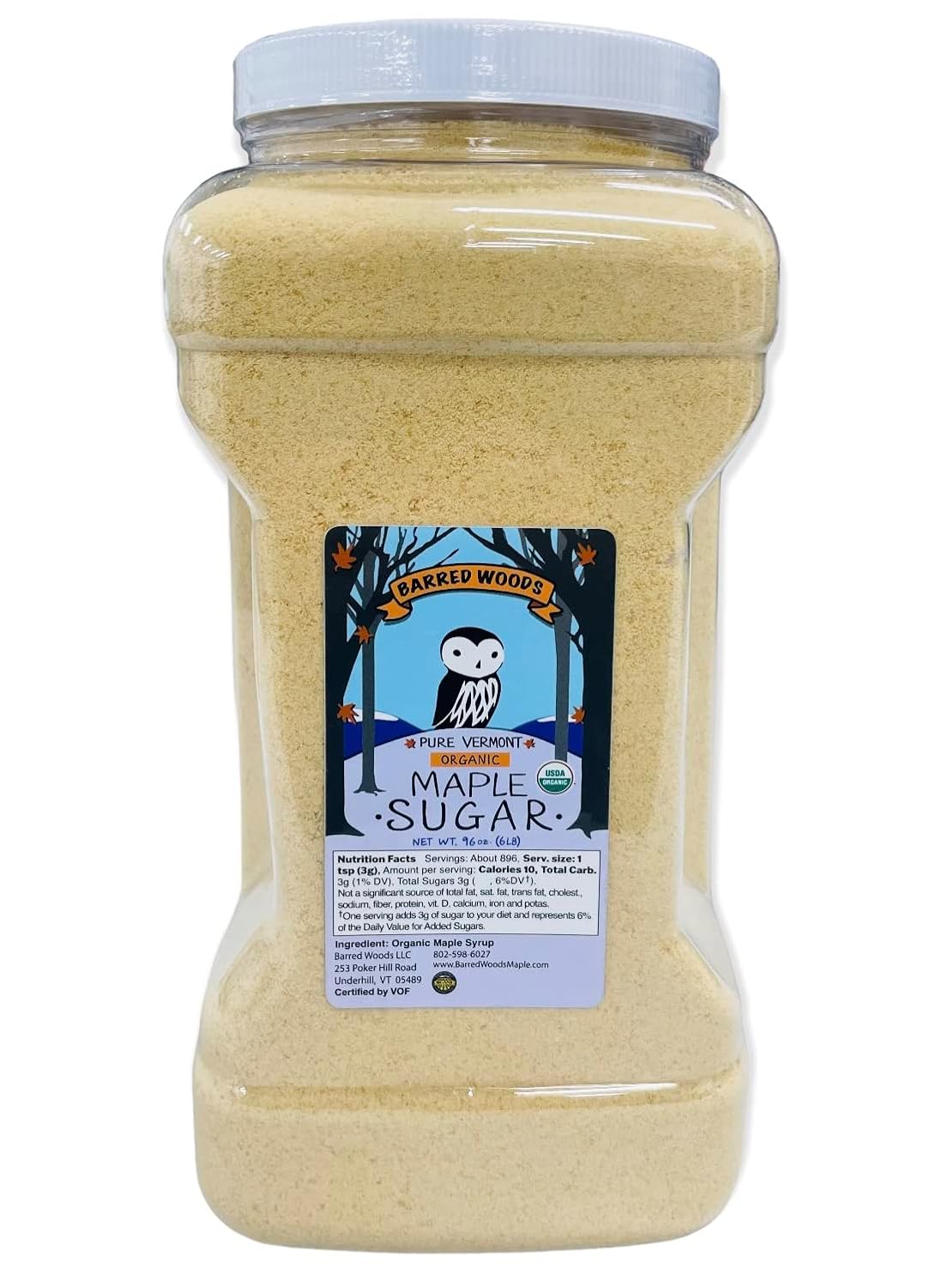 Bulk Maple Sugar - Pure Organic Vermont Granulated Sweetener