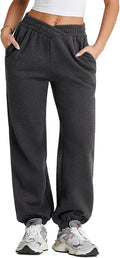 Herseas V Crossover High Waist Sweatpants - Cozy Fleeced Joggers