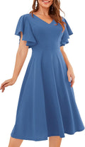 Bridesmay Women's Fit and Flare Tea Dress - Elegant Wedding Guest