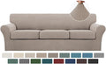 Turquoize 4 Piece Sofa Covers for 3 Cushion Couch - XL Sand