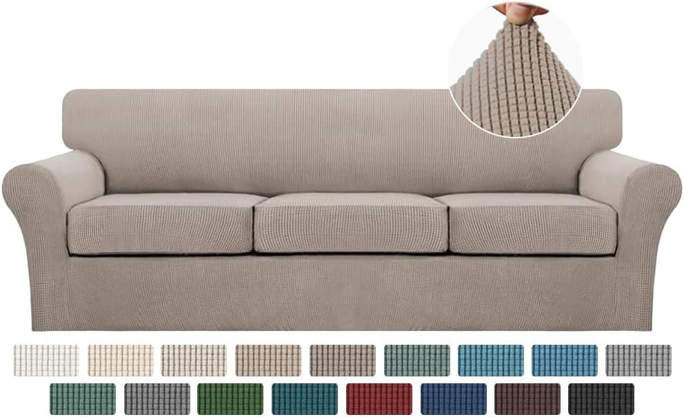 Turquoize 4 Piece Sofa Covers for XL Couch - Soft & Washable
