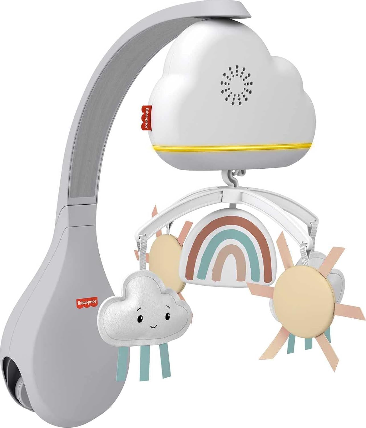 Fisher-Price Baby Toy Rainbow Showers Mobile with Sound Machine