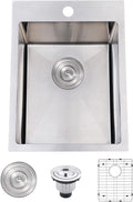 SHACO 15x20 in Drop In Bar Sink - Deep Single Bowl