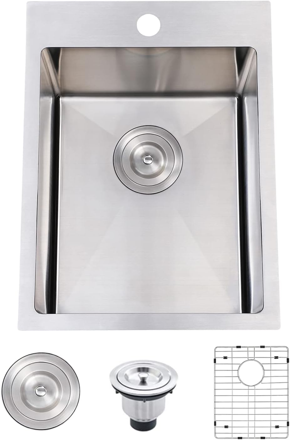 SHACO 15x20 Inch Drop In Bar Sink for Kitchen and RV Use