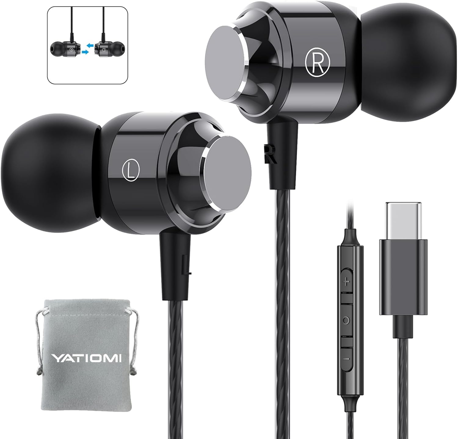 Crystal Clear Sound - USB C Headphones for Galaxy & More