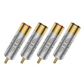 Viborg VR109G Hi-End RCA Male Plugs - Pure Copper Gold Plated (4pcs)