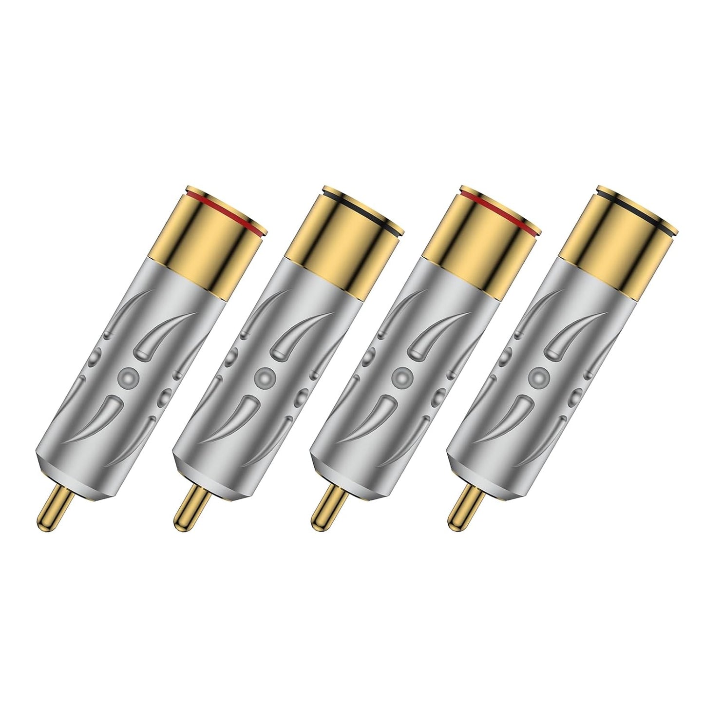 Viborg VR109G Hi-End RCA Male Plugs for Superior Audio Quality