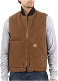 Carhartt Men's Duck Vest with Quilted-Flannel Lining