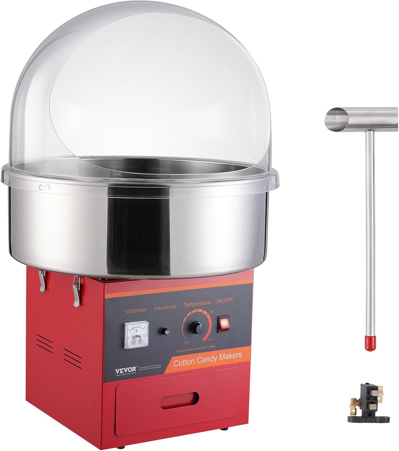 VEVOR Electric Cotton Candy Machine for Home and Parties