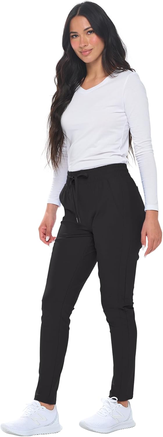 Monarch Uniforms Womens Scrub Pants Maximum Stretch Taper Leg Fit