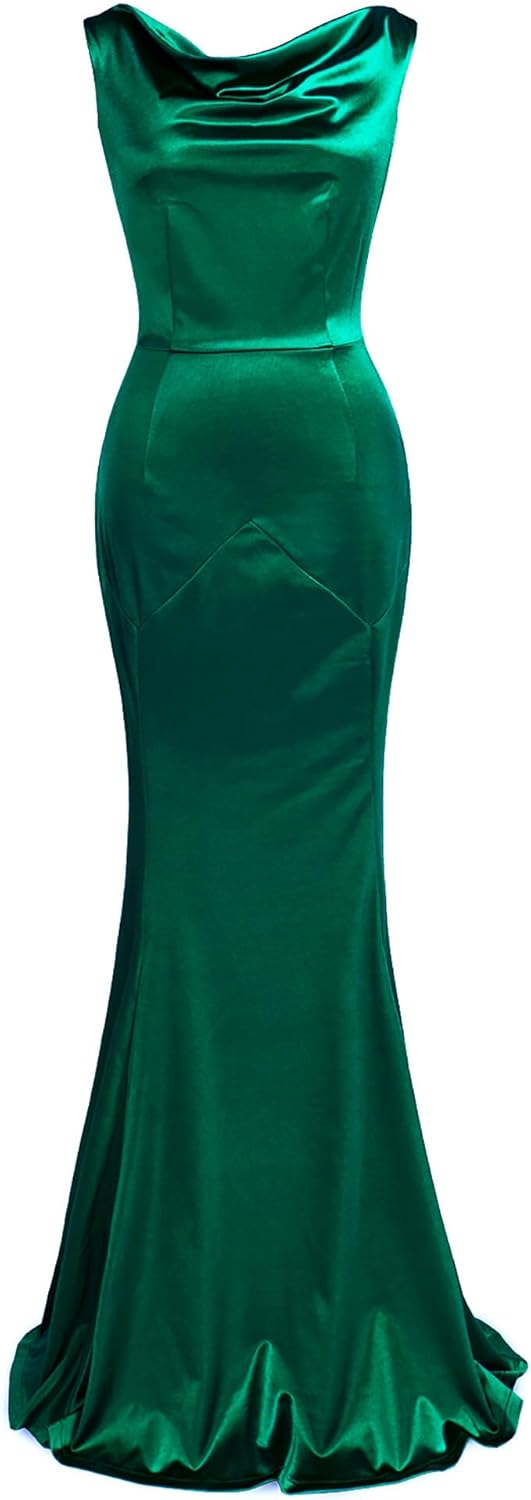 Elegant Mermaid Sleeveless Gown for Formal Evening Events