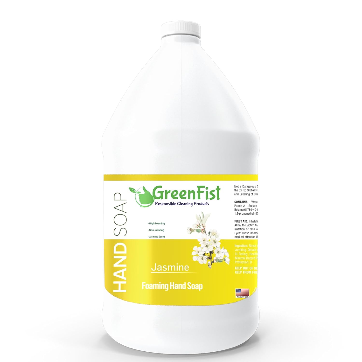 GreenFist Foaming Hand Soap Refills Jasmine Scent for Gentle Care