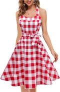 Women's Vintage Polka Audrey Halter Dress - 1950s Retro Fit