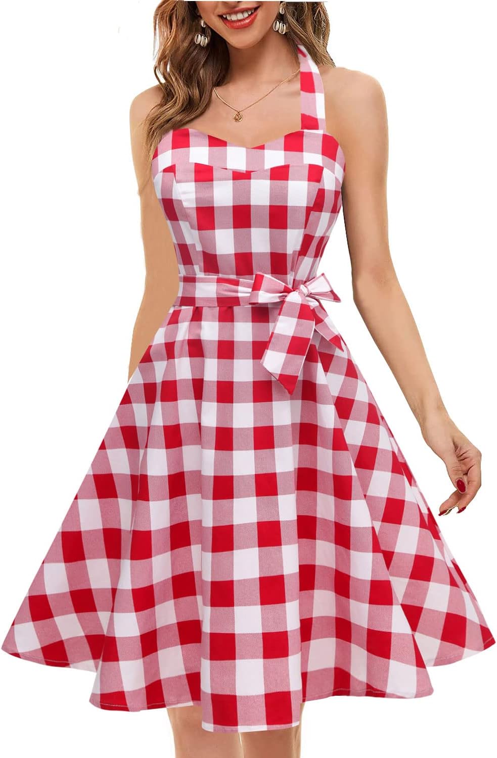 Topdress Women's Vintage Polka Audrey Dress for Retro Style Lovers