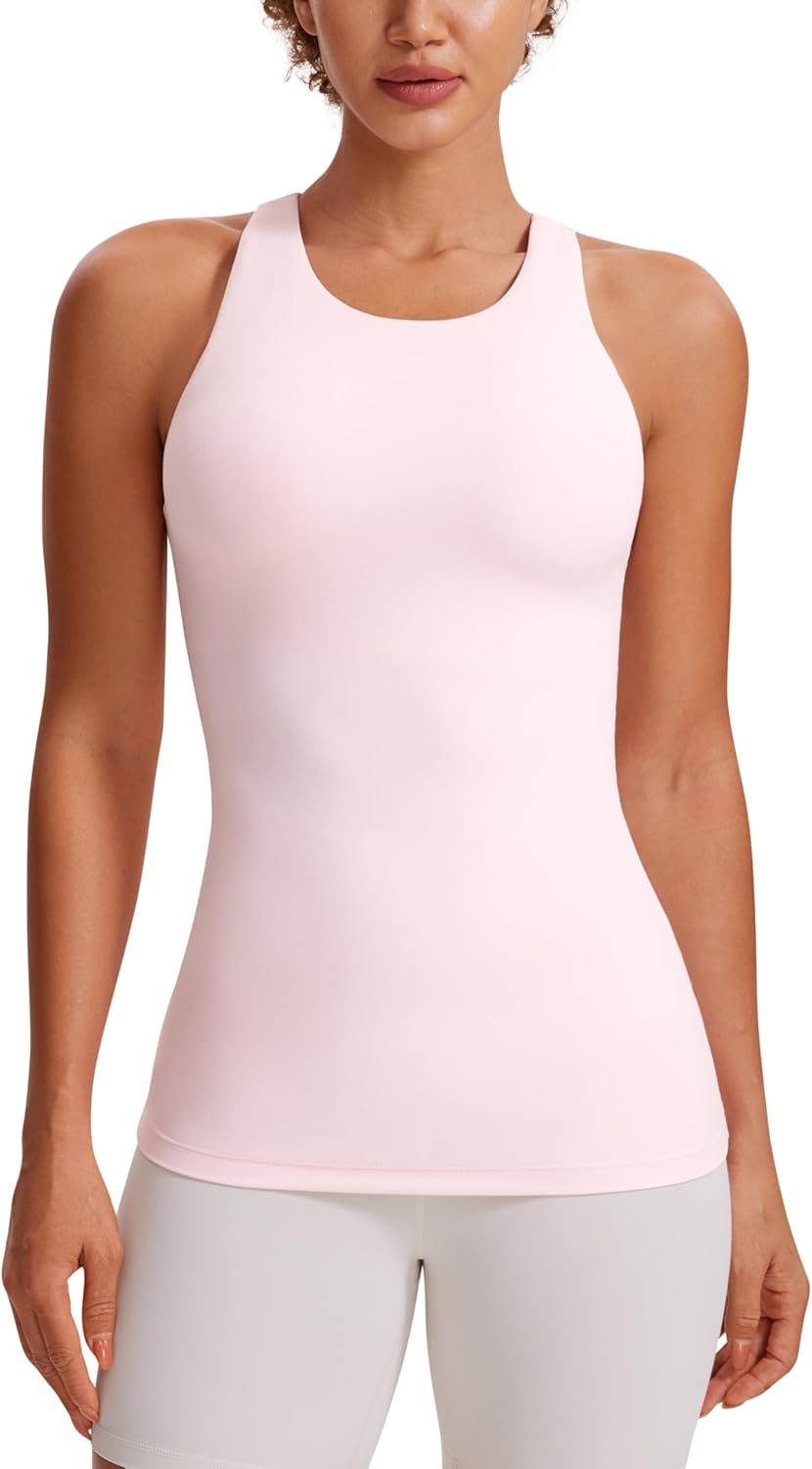 CRZ YOGA Butterluxe Womens Racerback High Neck Tank Top Review