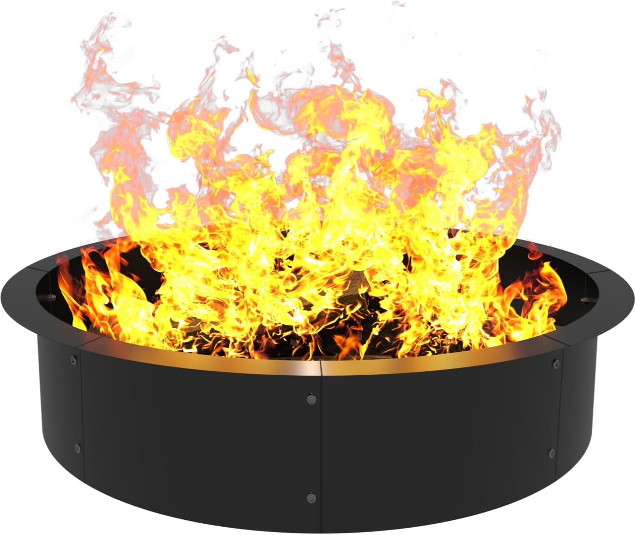 Round Outdoor Fire Pit Ring Insert for DIY Campfire Setup