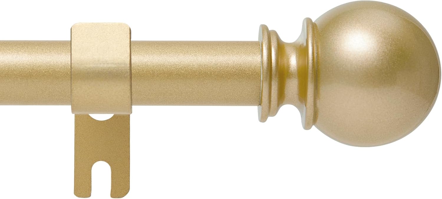 Poskena Gold Curtain Rod - Adjustable & Heavy-Duty - Easy Install