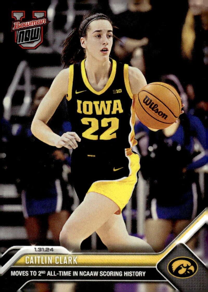 Caitlin Clark RC 2024 Bowman U NOW Pre-Rookie Basketball Card