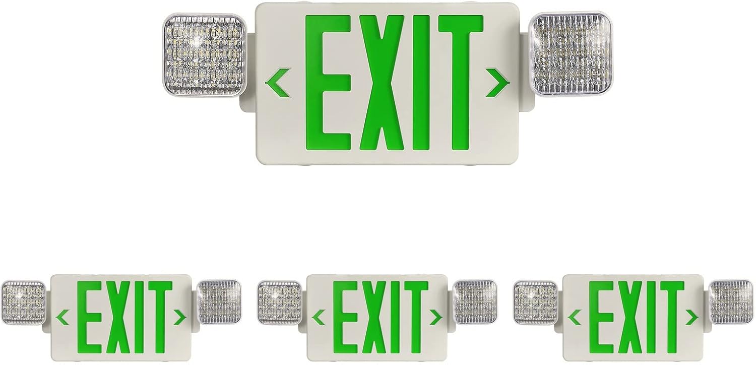 CM MZY Green Exit Sign with Emergency Light for Safety Needs