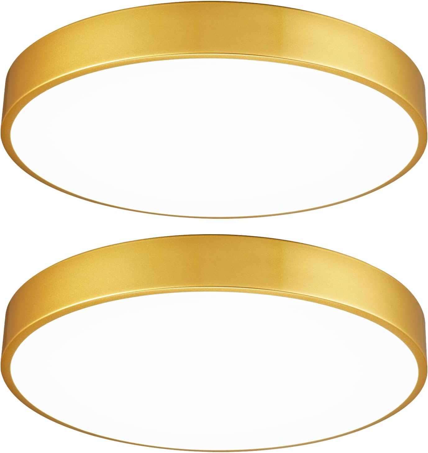 Gold LED Ceiling Light Fixture Flush Mount 15 inch 36W Dimmable