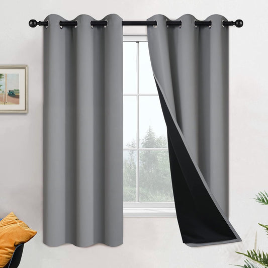 Yakamok 63 Inch Blackout Curtains for Bedroom and Living Room