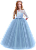 Floral Lace 3/4 Sleeve Dress for Girls Perfect for Parties