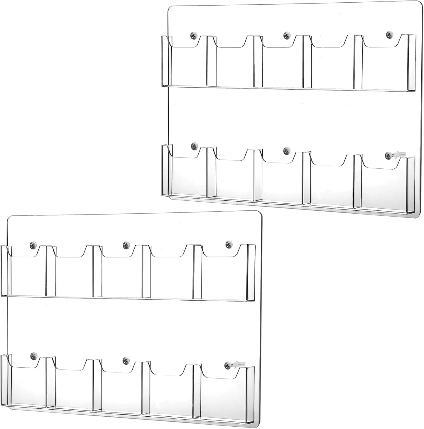 Acrylic Brochure Holder Wall Mount for Clear Literature Display