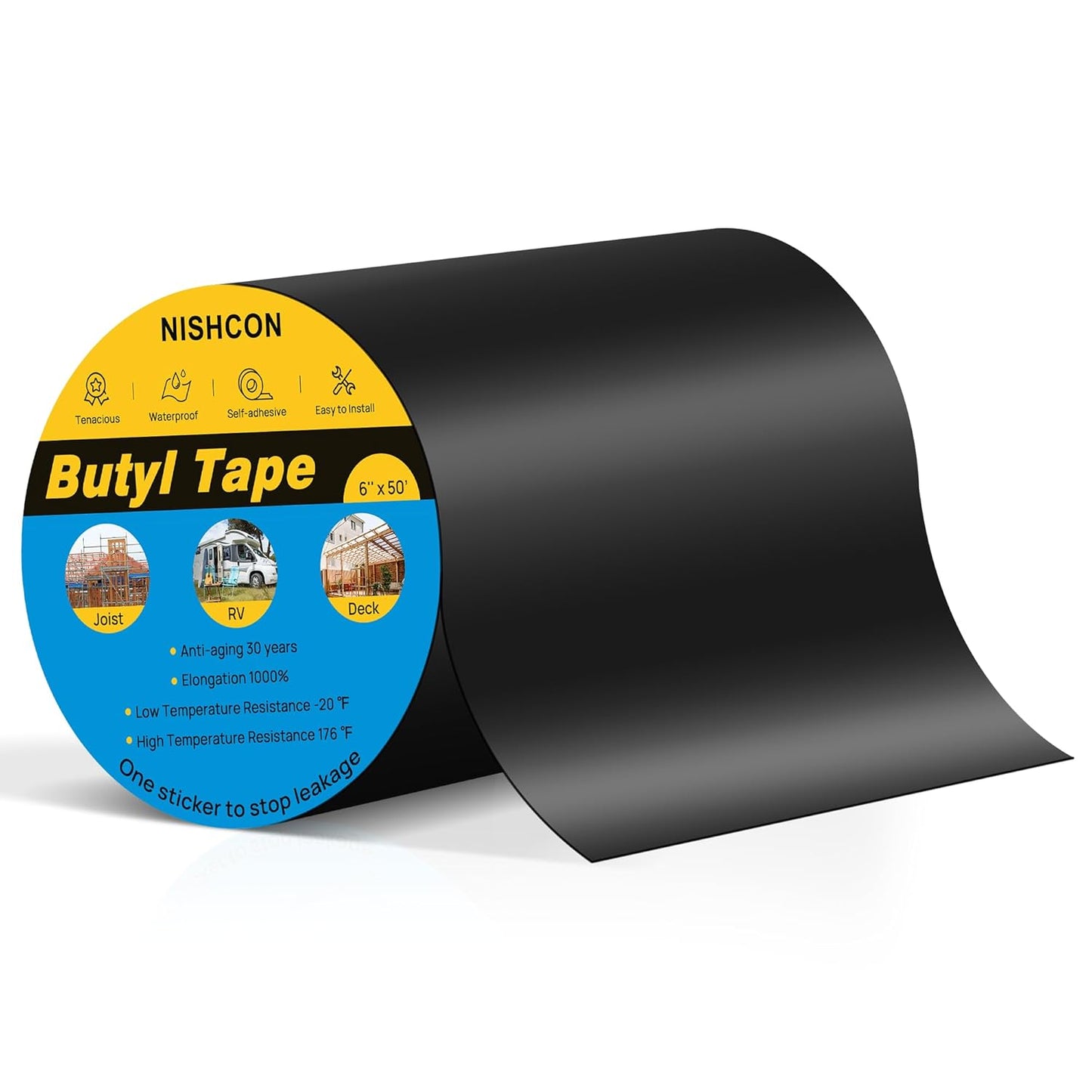 Butyl Joist Deck Tape for RV Roof Leaks - Weatherproof Sealant