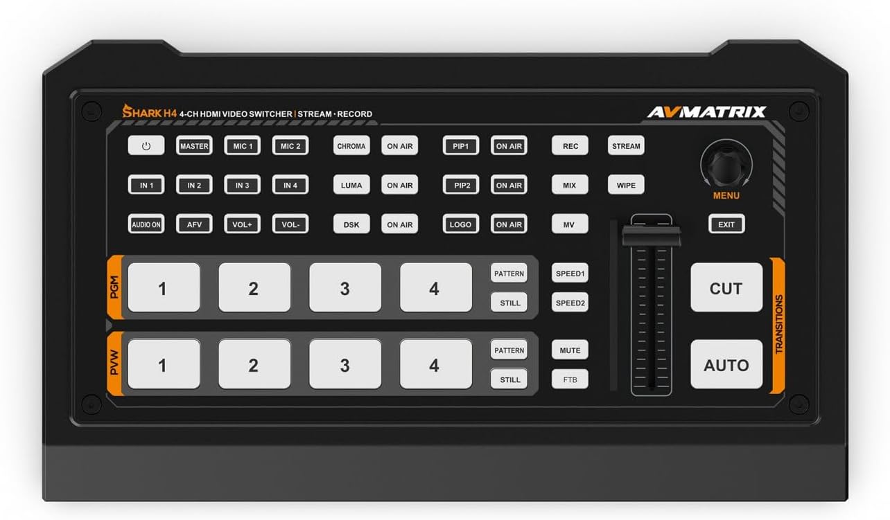 4-Channel SDI/HDMI Video Switcher for Live Streaming and Capture