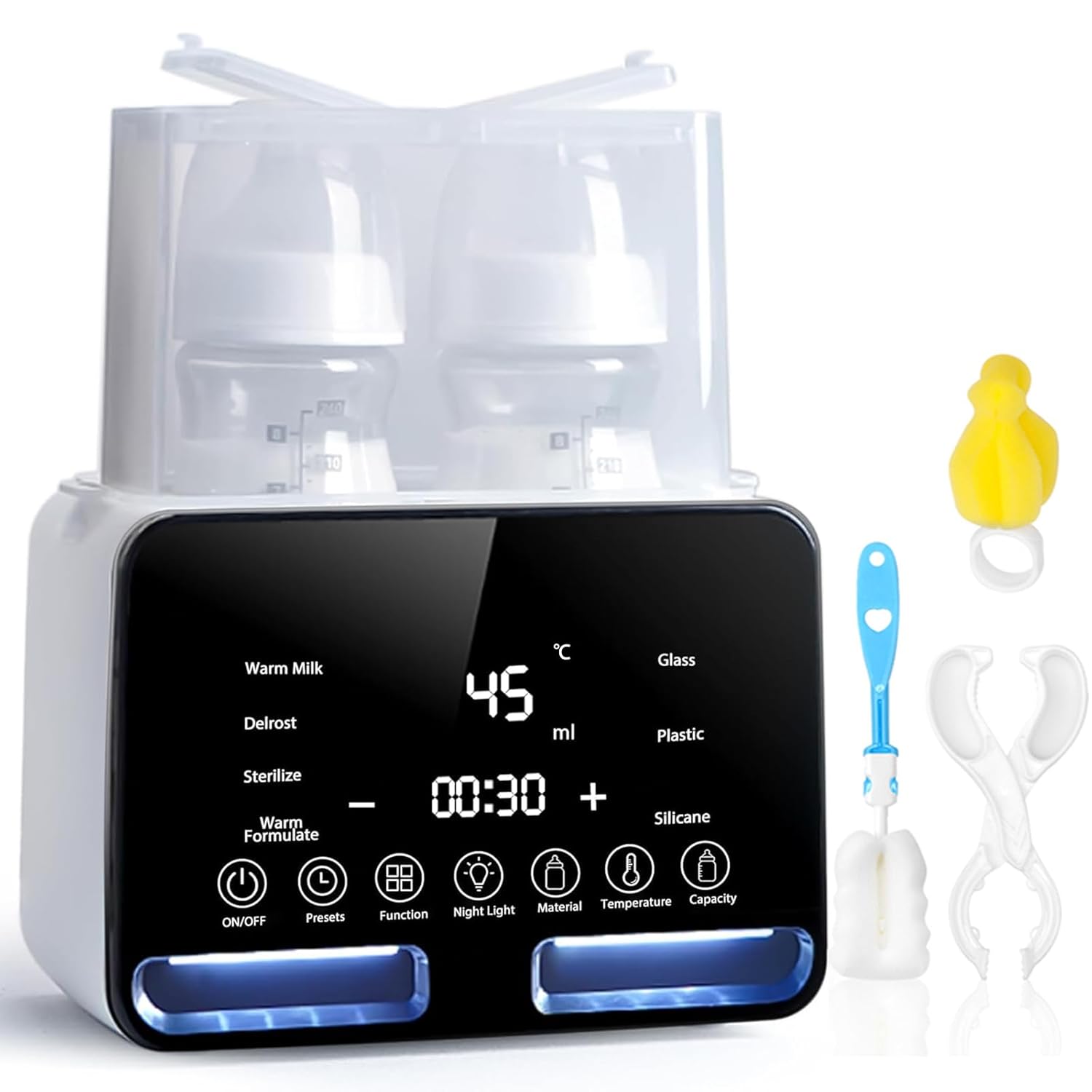 Baby Bottle Warmer with 48H Constant Thermostat for Twins