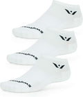 Performance No Show Socks for Men (3 Pairs) - Cushioned No-Show