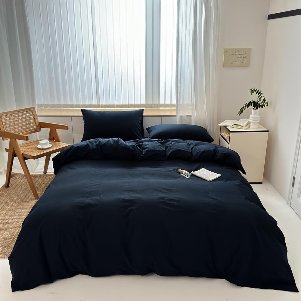 FACE TWO FACE King Size Duvet Cover Set in Tibetan Blue