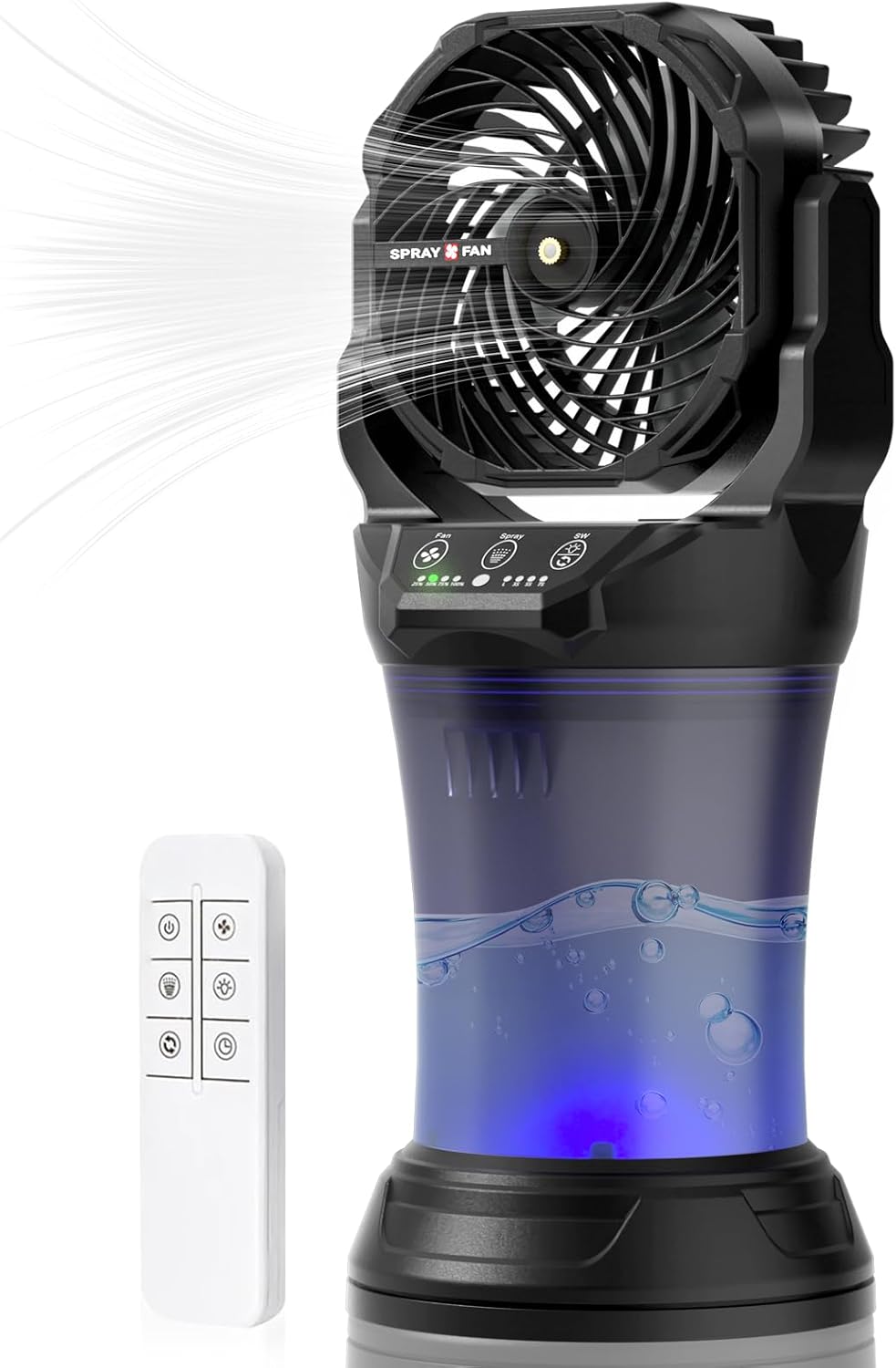 Portable Misting Fan with 30000mAh Battery for Outdoor Use