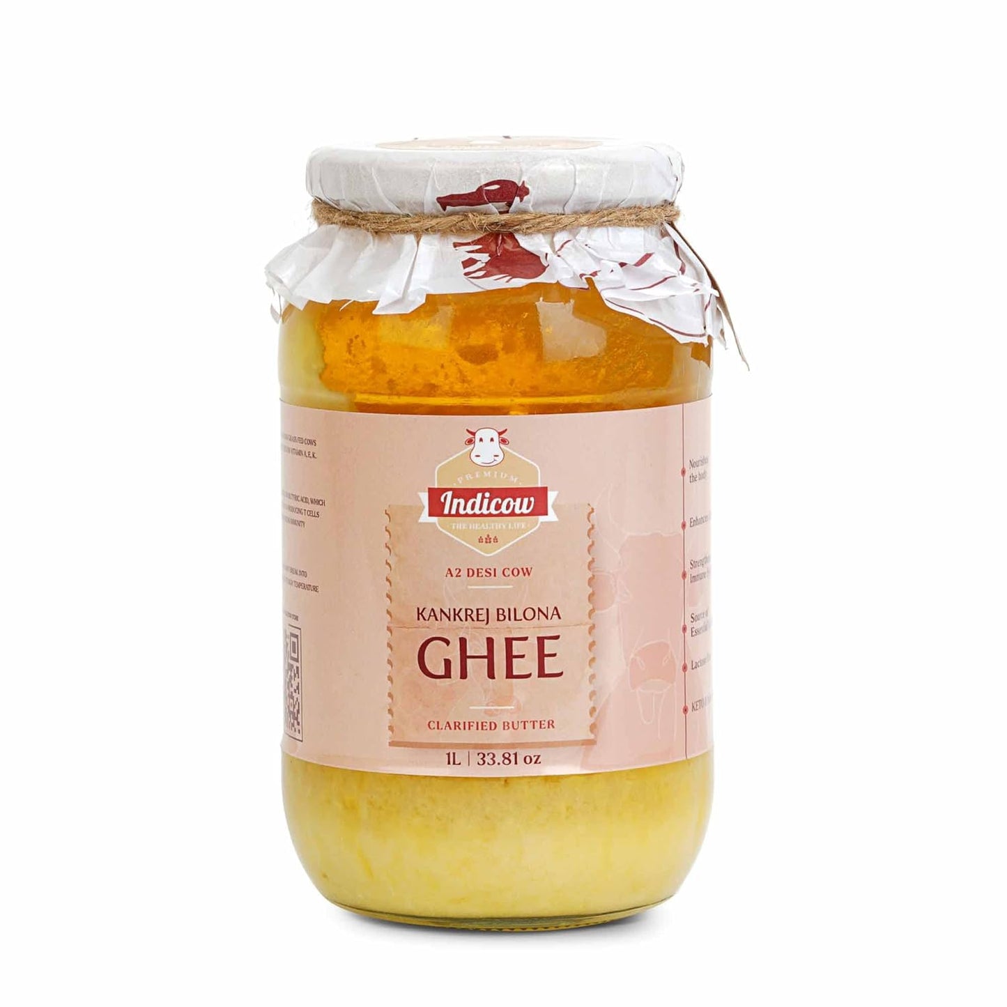 A2 Desi Kankrej Cow Ghee - Pure, Grass Fed, Keto Friendly