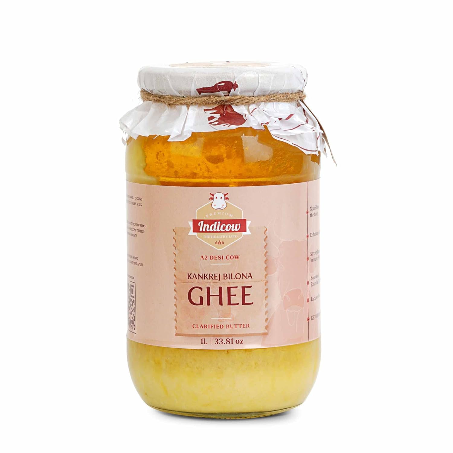 A2 Desi Kankrej Cow Ghee - Pure, Grass Fed, Keto Friendly