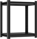 Metal Garage Shelving Unit 2-Tier Adjustable Storage Shelf - Stable
