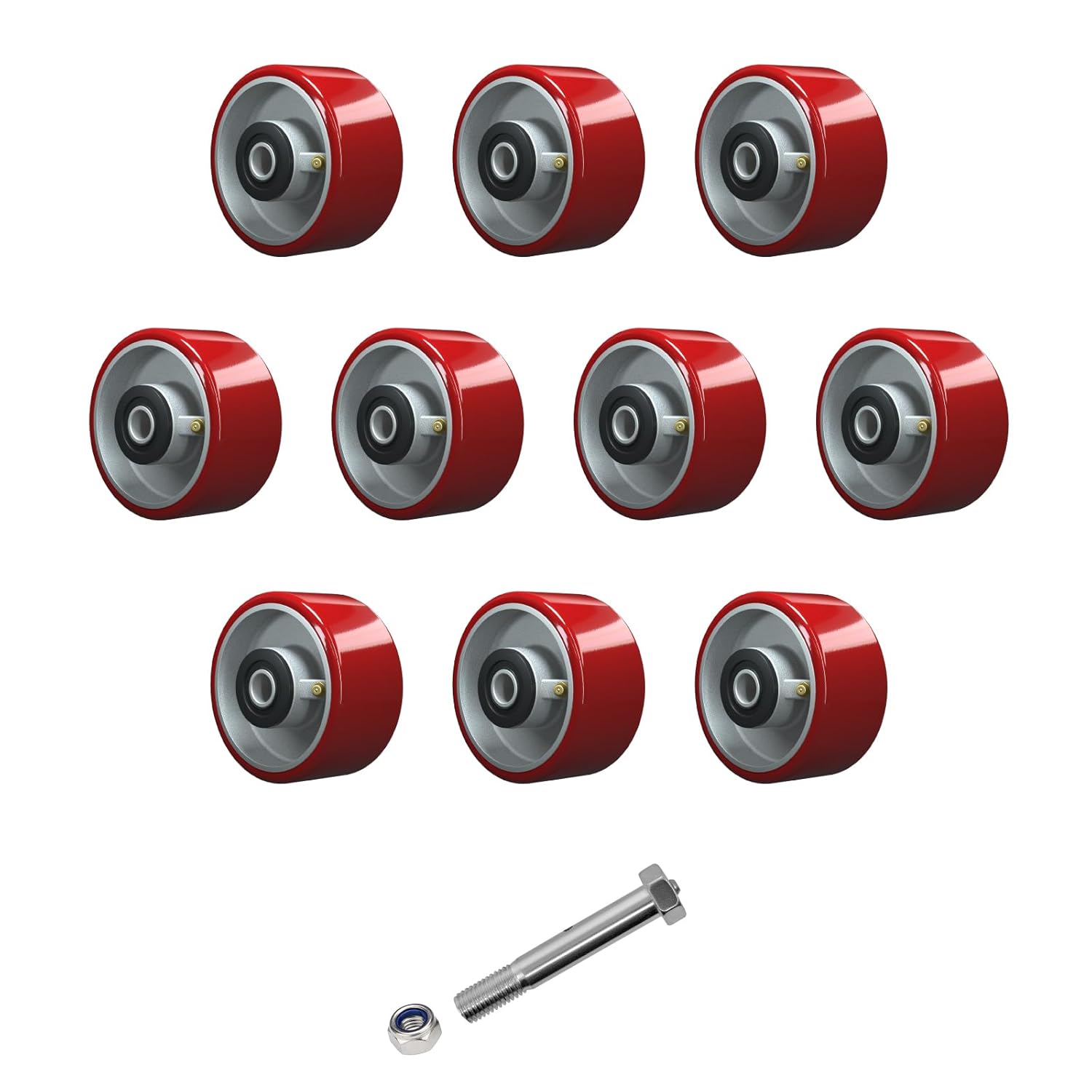 4 inch Heavy Duty Caster Wheels for Industrial Use - 800 lbs Capacity