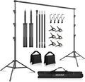 10.2x10Ft Heavy Duty Backdrop Stand - Adjustable Studio Support