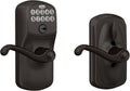 Schlage Plymouth Keypad Entry with Flex-Lock and Flair Levers - Aged