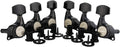 6Pcs Black Guitar Locking Tuners 1:21 Ratio - Hex Handle Set