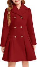 Haloumoning Girls Winter Dress Coat - Stylish Peacoat for Kids